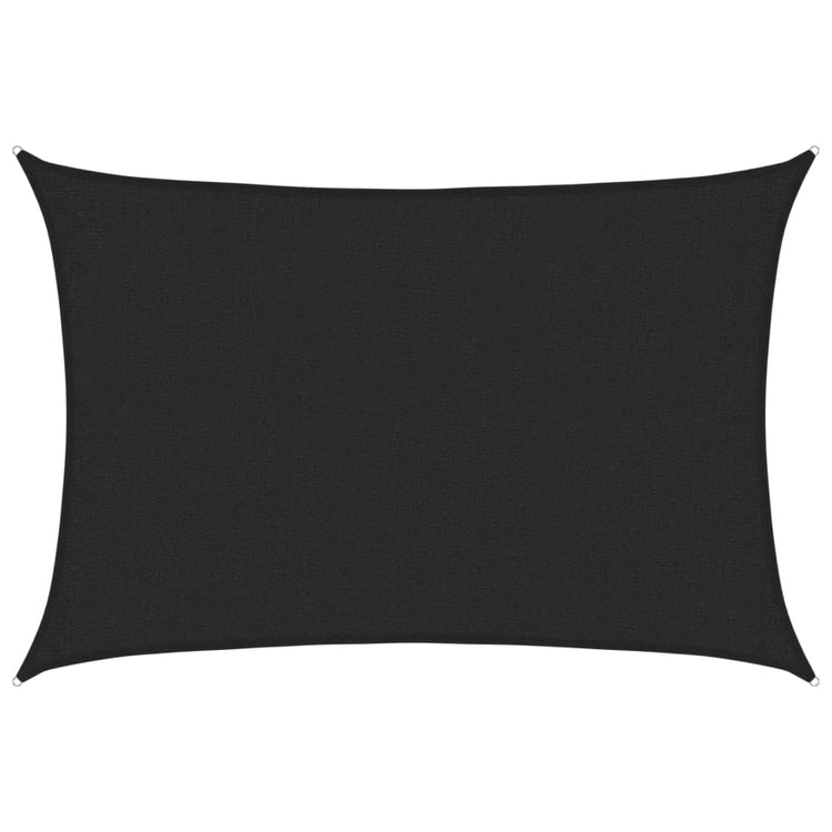 Vidaxl Zonnezeil 160 g m² 2x3 M HDPE Schwarz