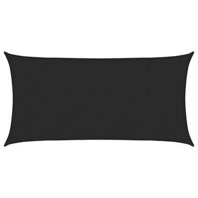 Vidaxl Zonnezeil 160 g m² 2x4 M HDPE Schwarz