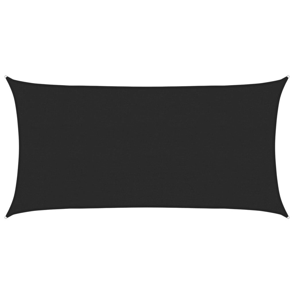 Vidaxl Zonnezeil 160 g m² 2,5 x 5 m HDPE Schwarz