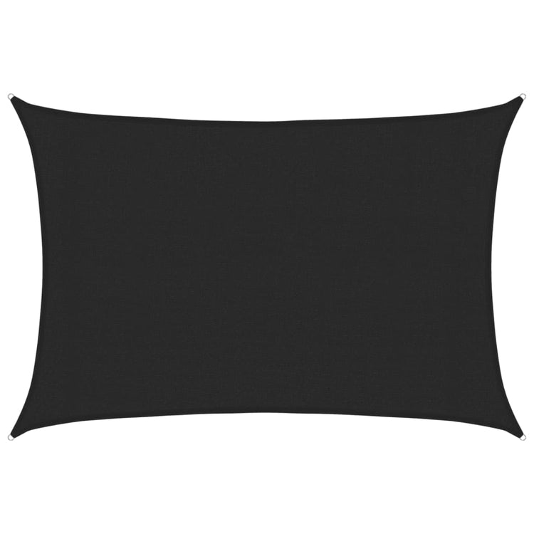 Vidaxl Zonnezeil 160 g m² 3x4 M HDPE Schwarz