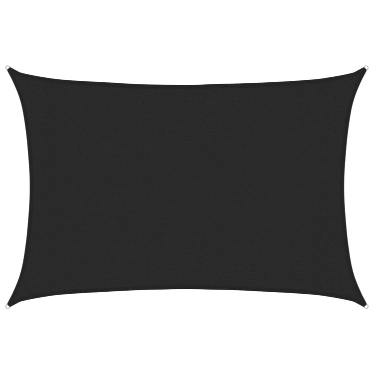 Vidaxl Zonnezeil 160 g m² 3x4,5 M HDPE Schwarz