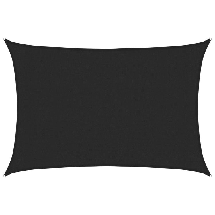 Vidaxl Zonnezeil 160 g m² 3x5 M HDPE Schwarz
