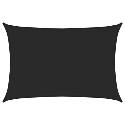 Vidaxl Zonnezeil 160 g m² 3,5 x 5 m HDPE Schwarz