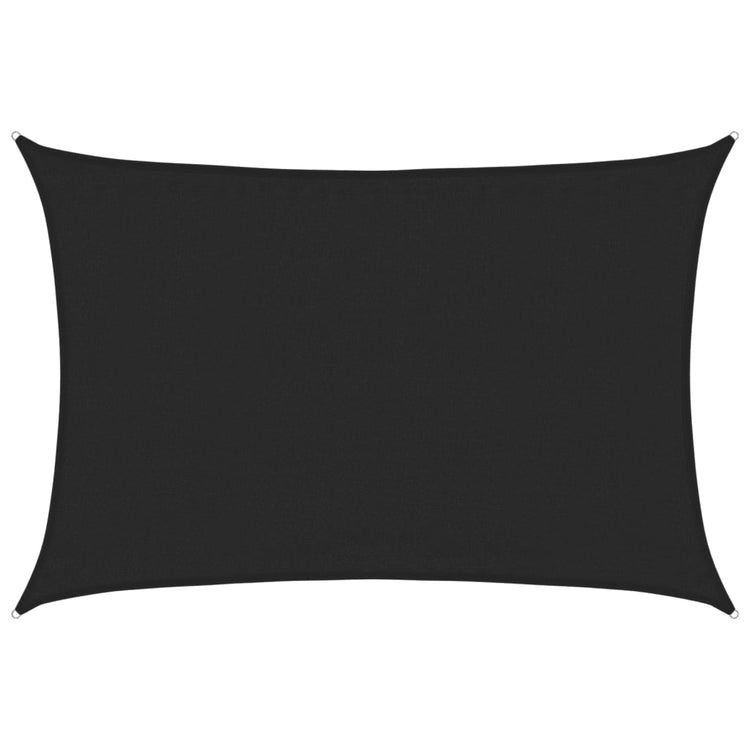 Vidaxl Zonnezeil 160 g m² 3,5 x 5 m HDPE Schwarz