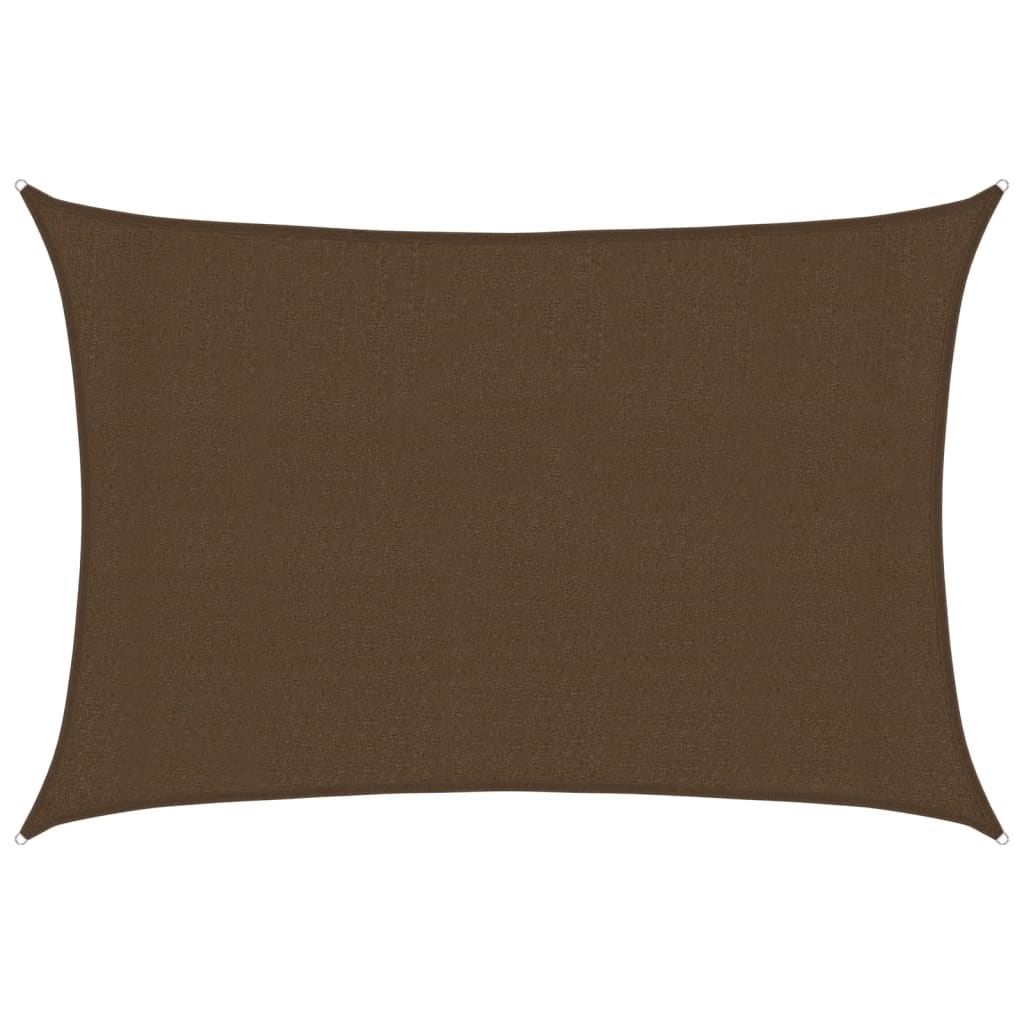 Vidaxl Zonnezeil 160 g m² 3x4 M HDPE -Braun