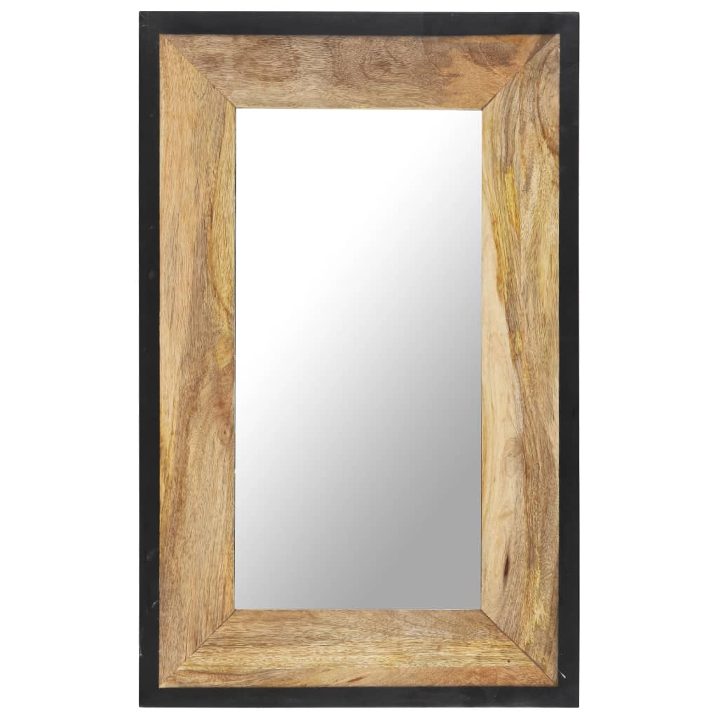 Vidaxl Mirror 80x50 cm Festes Mangoholz
