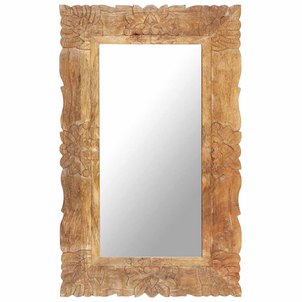 Vidaxl Mirror 80x50 cm Festes Mangoholz