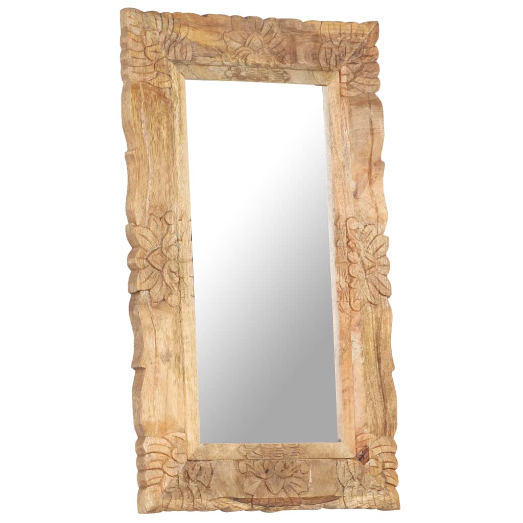 Vidaxl Mirror 80x50 cm Festes Mangoholz