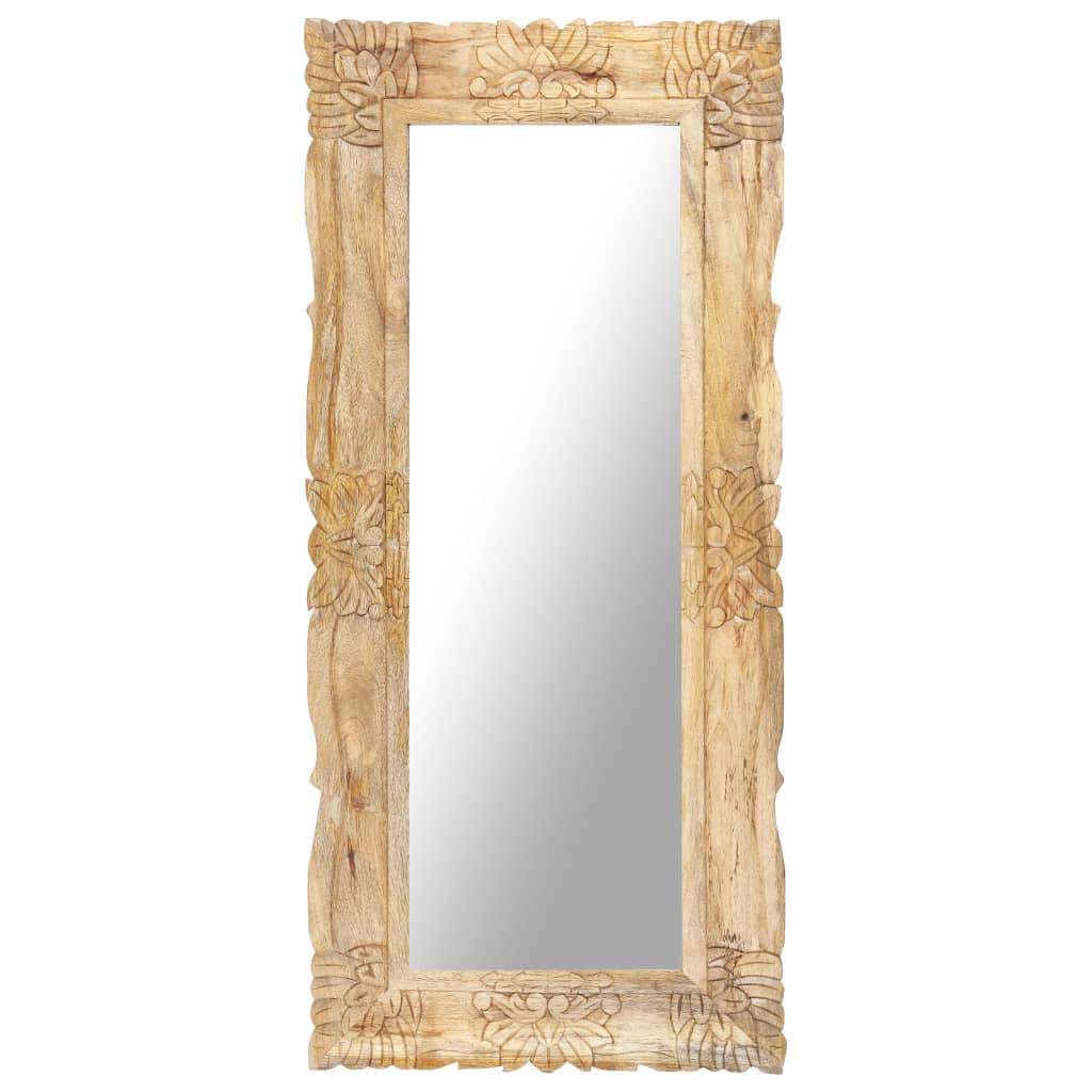 Vidaxl Mirror 110x50 cm Festes Mangoholz