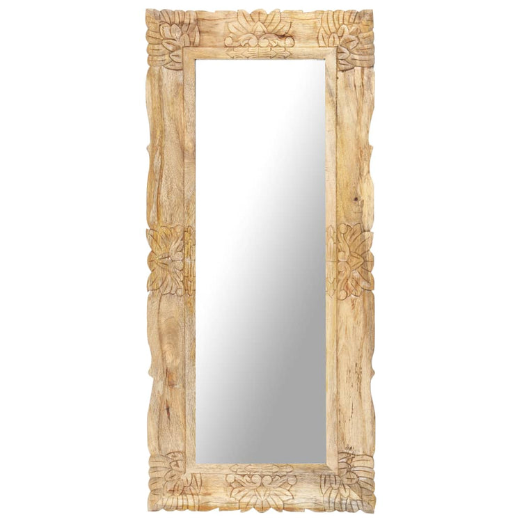 Vidaxl Mirror 110x50 cm Festes Mangoholz