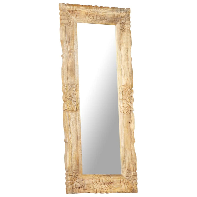 Vidaxl Mirror 110x50 cm Festes Mangoholz
