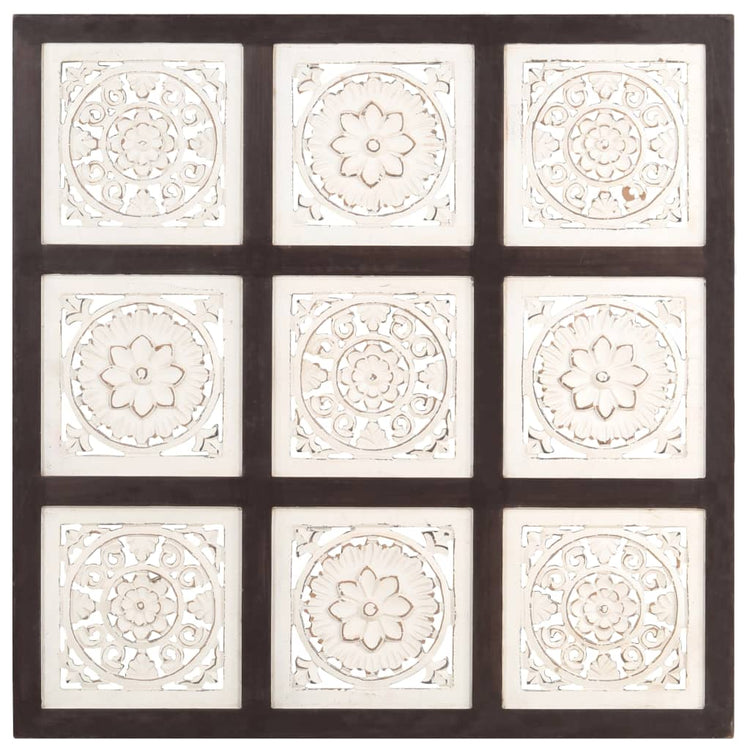 Vidaxl Wandtafel Hand -Schnitt 60x60x1,5 cm MDF Braun und Weiß