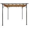 Vidaxl Pergola mit ausziehbarem Dach 180 g m² 3x3 m Stahltaupe