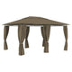 Vidaxl Gartenpavillon mit Vorhängen 180 g m² 4x3 m Taupe