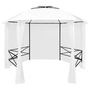 Vidaxl Gartenpavillon mit Vorhängen 180 g m² 360x312x265 cm Weiß - afbeelding 1