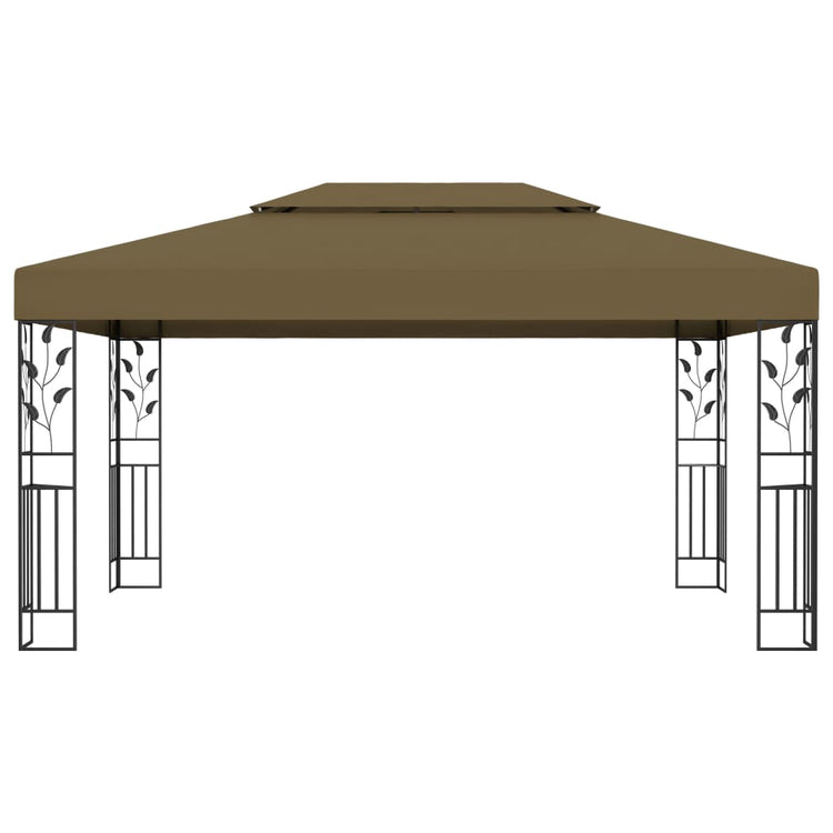 Vidaxl -Laube mit Doppeldach 180 g m² 3x4 m Taupe
