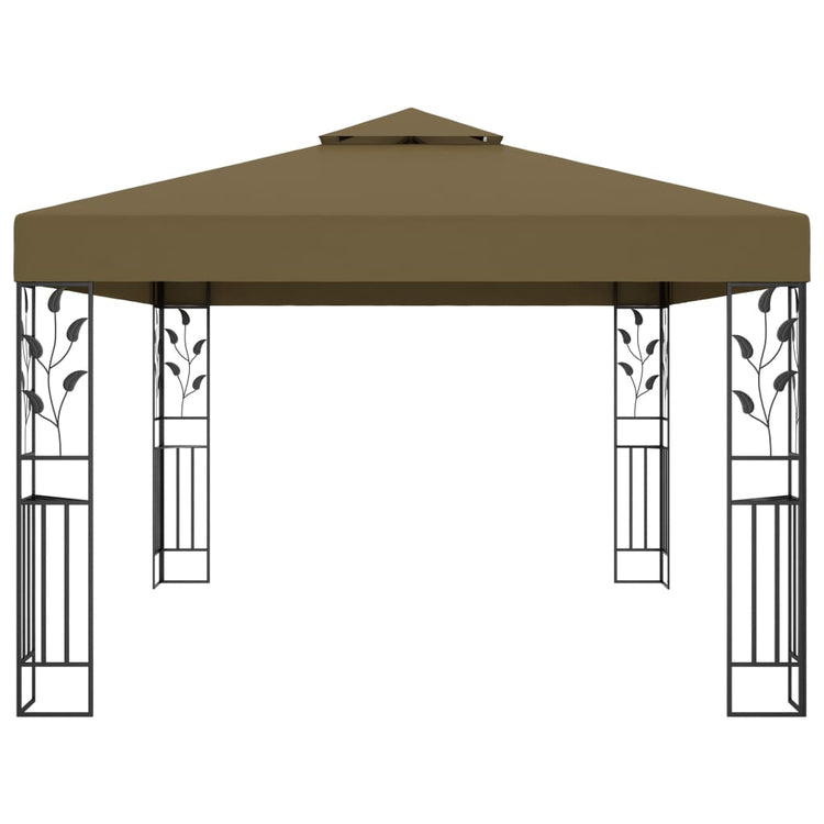 Vidaxl -Laube mit Doppeldach 180 g m² 3x4 m Taupe