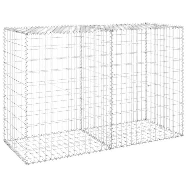 Vidaxl Schanskorf Wand mit Deckel 150x60x100 cm verzinkter Stahl