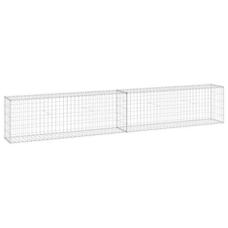 Vidaxl Schanskorf Wand mit Deckel 300x30x50 cm verzinkter Stahl