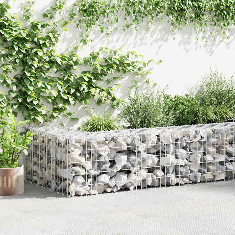 Vidaxl Schanskorf Wand mit Deckel 300x30x50 cm verzinkter Stahl