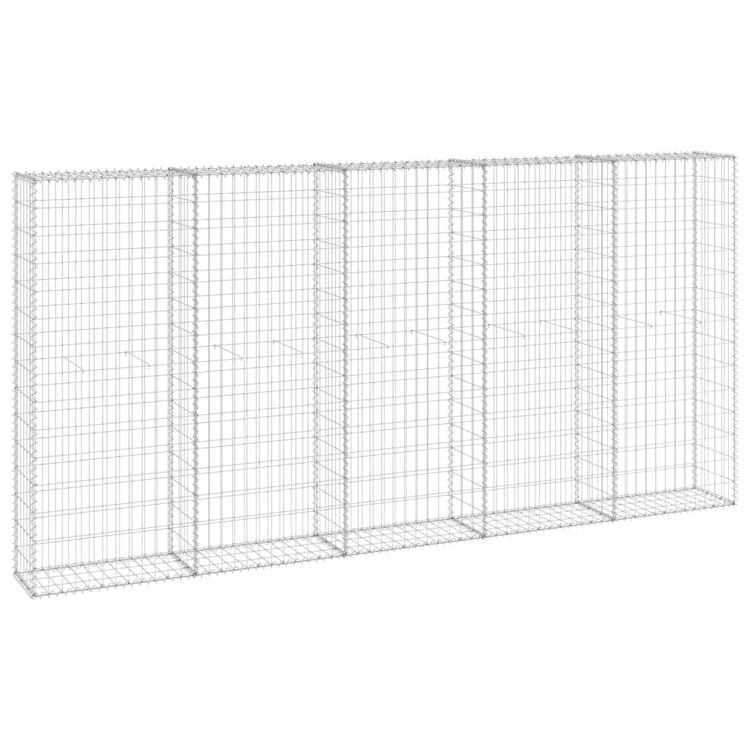 Vidaxl Schanskorf Wand mit Deckel 300x30x150 cm verzinkter Stahl