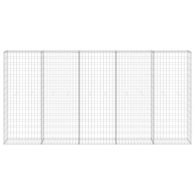 Vidaxl Schanskorf Wand mit Deckel 300x30x150 cm verzinkter Stahl