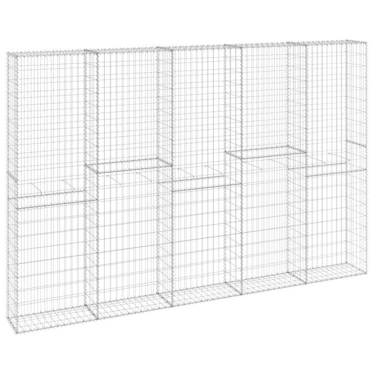 Vidaxl Schanskorf Wand mit Deckel 300x30x200 cm verzinkter Stahl