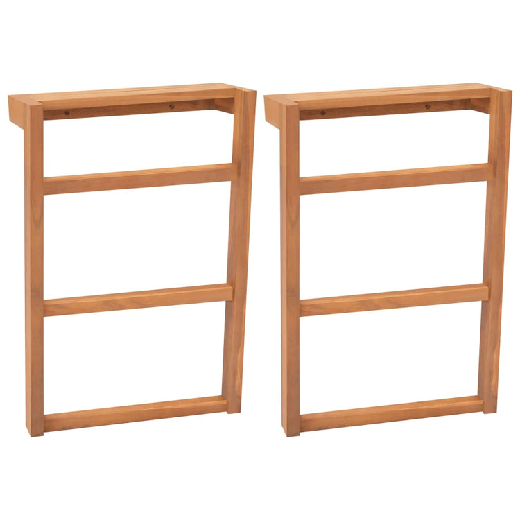 VIDAXL -Handtuchträger 2 PCs Solid Teak