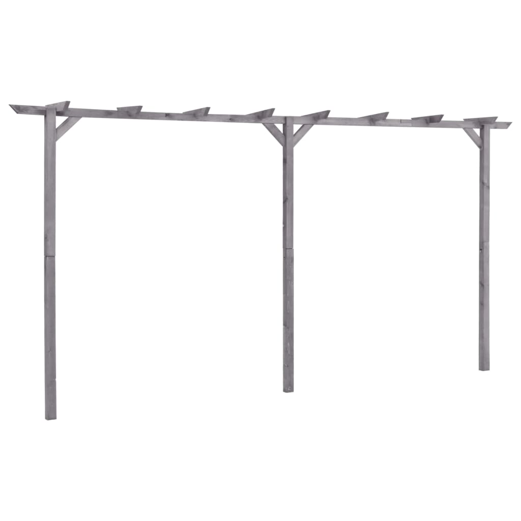 Vidaxl Pergola 400x40x205 cm imprägniertes Kiefernholz grau