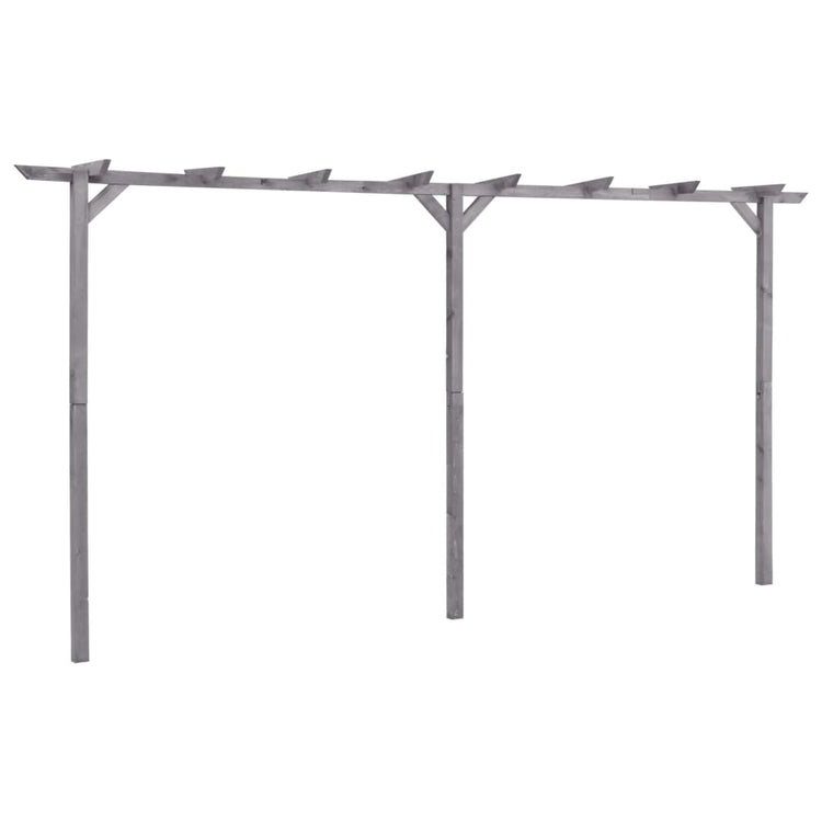 Vidaxl Pergola 400x40x205 cm imprägniertes Kiefernholz grau