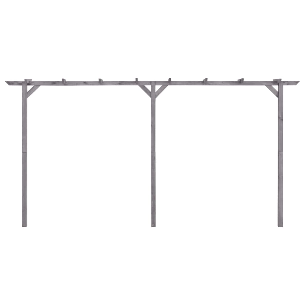 Vidaxl Pergola 400x40x205 cm imprägniertes Kiefernholz grau