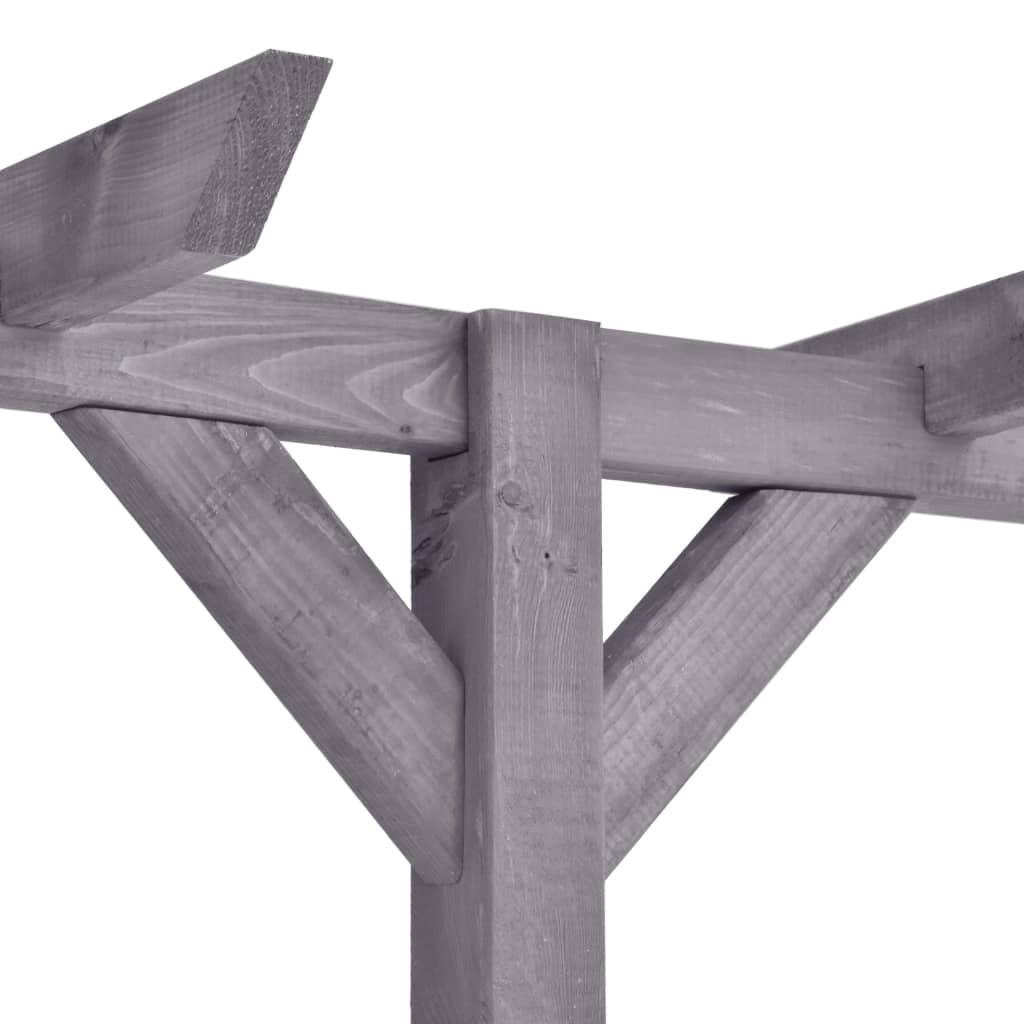 Vidaxl Pergola 400x40x205 cm imprägniertes Kiefernholz grau