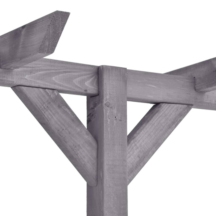 Vidaxl Pergola 400x40x205 cm imprägniertes Kiefernholz grau