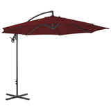 Vidaxl schwimmend Parasol mit Stahlpol 300 cm Bordeaux Rot - afbeelding 1