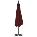 Vidaxl schwimmend Parasol mit Stahlpol 300 cm Bordeaux Rot - afbeelding 3