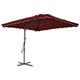 VIDAXL -Parasol mit Stahlpol 250x250x230 cm Bordeaux rot