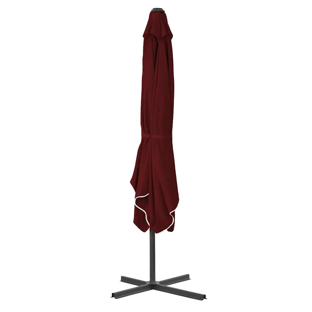 VIDAXL -Parasol mit Stahlpol 250x250x230 cm Bordeaux rot