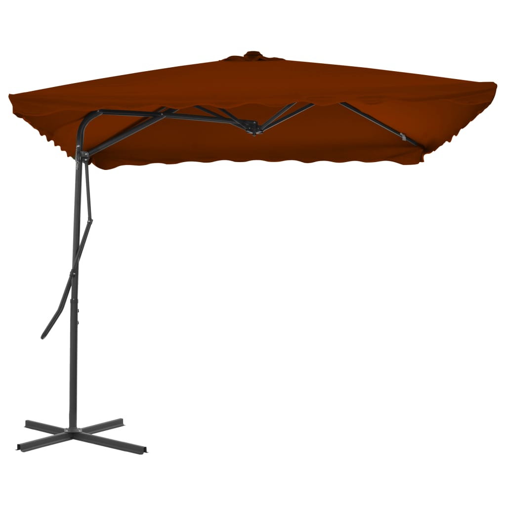 VIDAXL -Parasol mit Stahlpol 250x250x230 cm Terracotta -ausgelöst