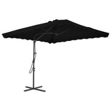VIDAXL -Parasol mit Stahlpol 250x250x230 cm Schwarz - afbeelding 1
