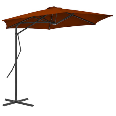 VIDAXL -Parasol mit Stahlpol 300x230 cm Terrakotta -ausgelöst