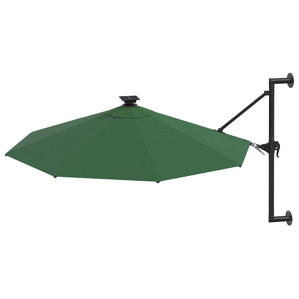 Vidaxl Wandparasol mit LEDs 300 cm Grün