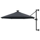 Vidaxl -Wandparasol mit LEDs 300 cm Anthrazit -gelenkt