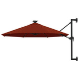 Vidaxl -Wandparasol mit LEDs 300 cm Terrakotta -ausgelöst - afbeelding 1