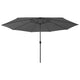 Vidaxl -Parasol mit LED -Beleuchtung Metallpol 400 cm Anthrazitfarbe
