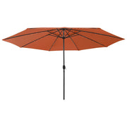 Vidaxl Parasol mit LED -Beleuchtung Metallpol 400 cm Terrakotta Farbe - afbeelding 1