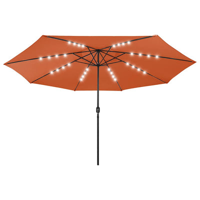 Vidaxl Parasol mit LED -Beleuchtung Metallpol 400 cm Terrakotta Farbe