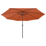 Vidaxl Parasol mit LED -Beleuchtung Metallpol 400 cm Terrakotta Farbe - afbeelding 3
