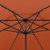 Vidaxl Parasol mit LED -Beleuchtung Metallpol 400 cm Terrakotta Farbe - afbeelding 3