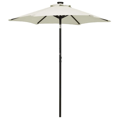 Vidaxl-Parasol mit LED-Beleuchtung 200x211 cm Aluminium sandfarben
