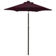 Vidaxl Parasol mit LED -Beleuchtung 200x211 cm Aluminium Burgunderrot